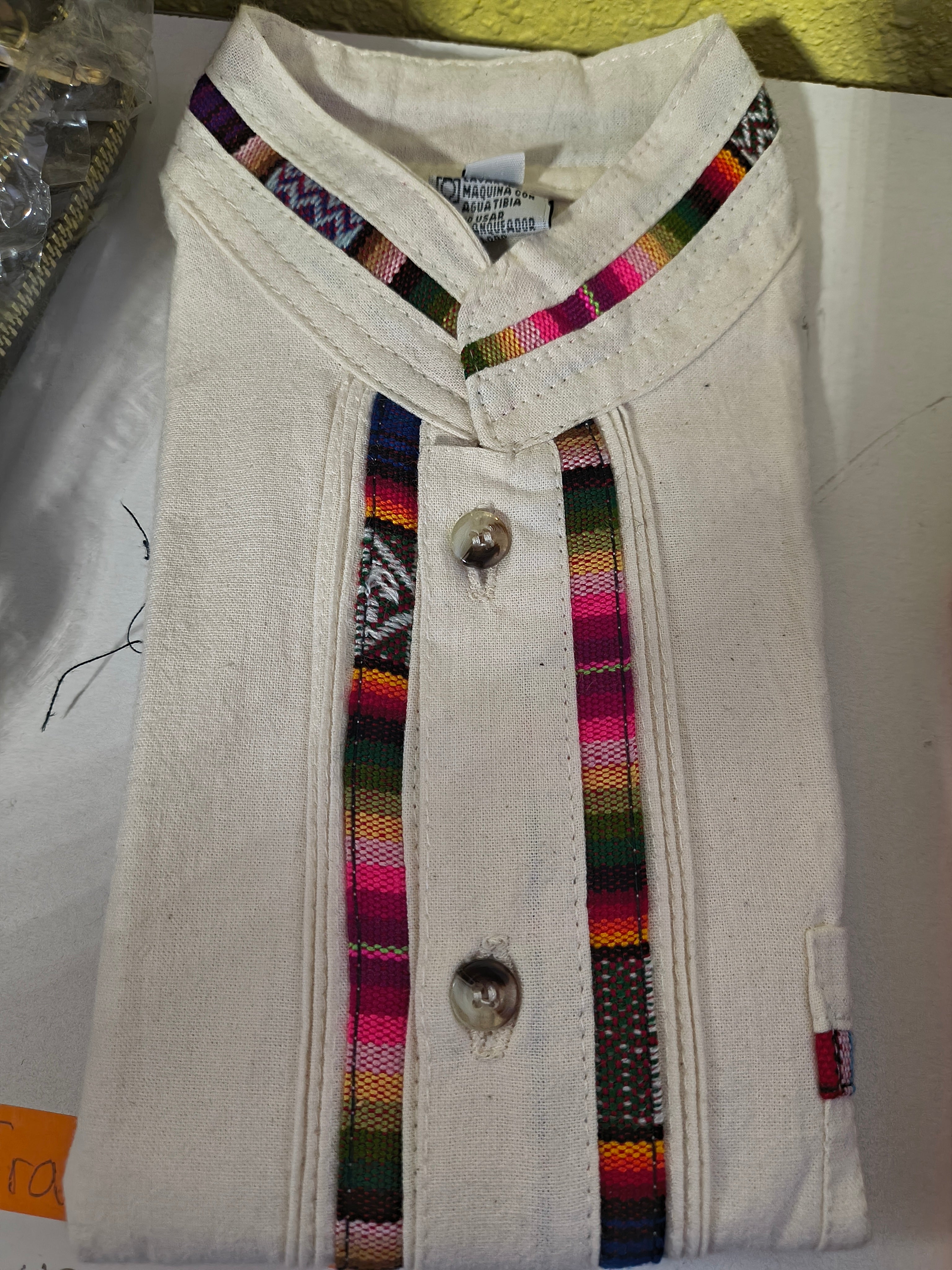 Camisa de manta para nino Artesanias Mexicanas