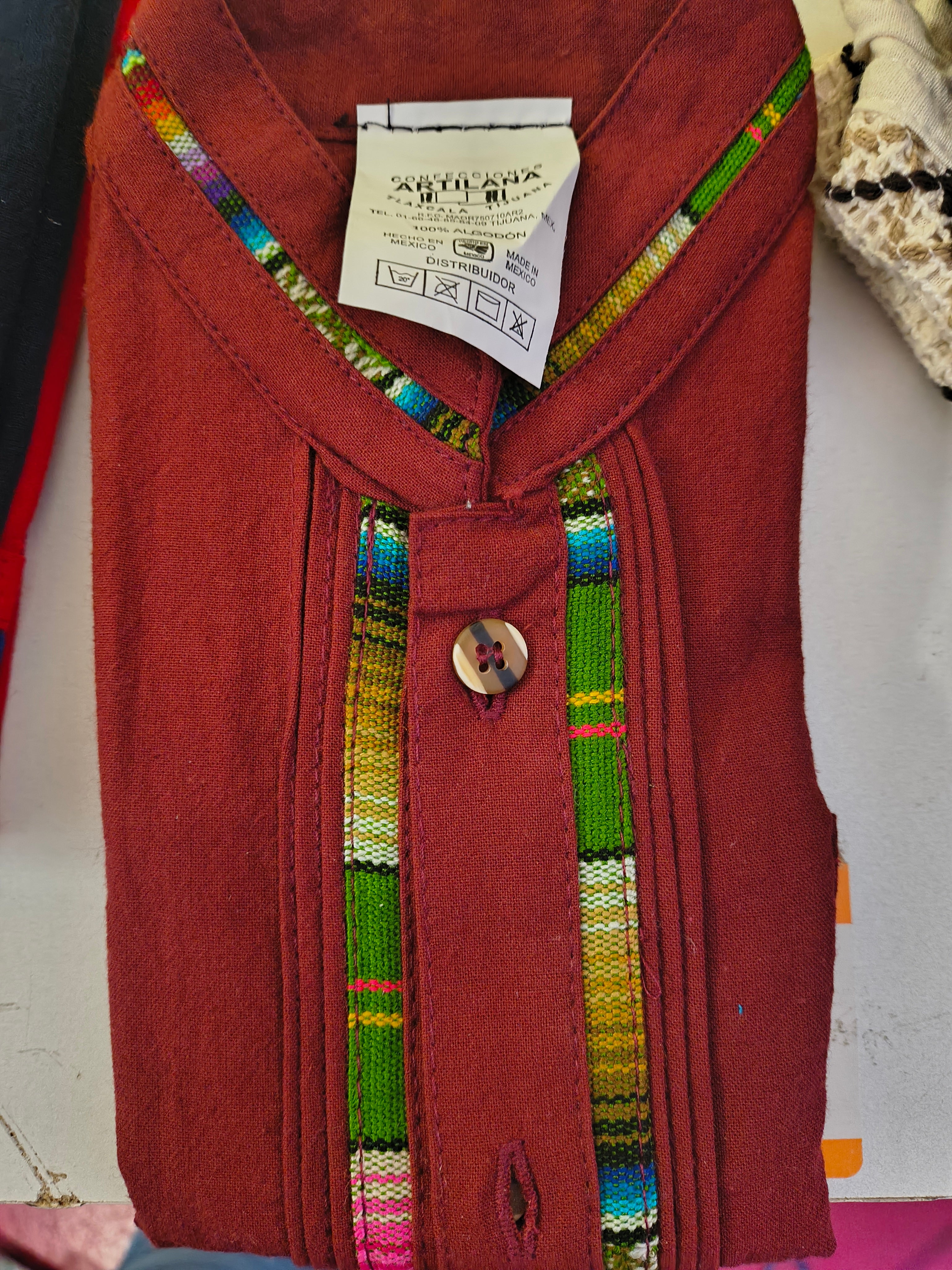 Camisa de manta para nino Artesanias Mexicanas