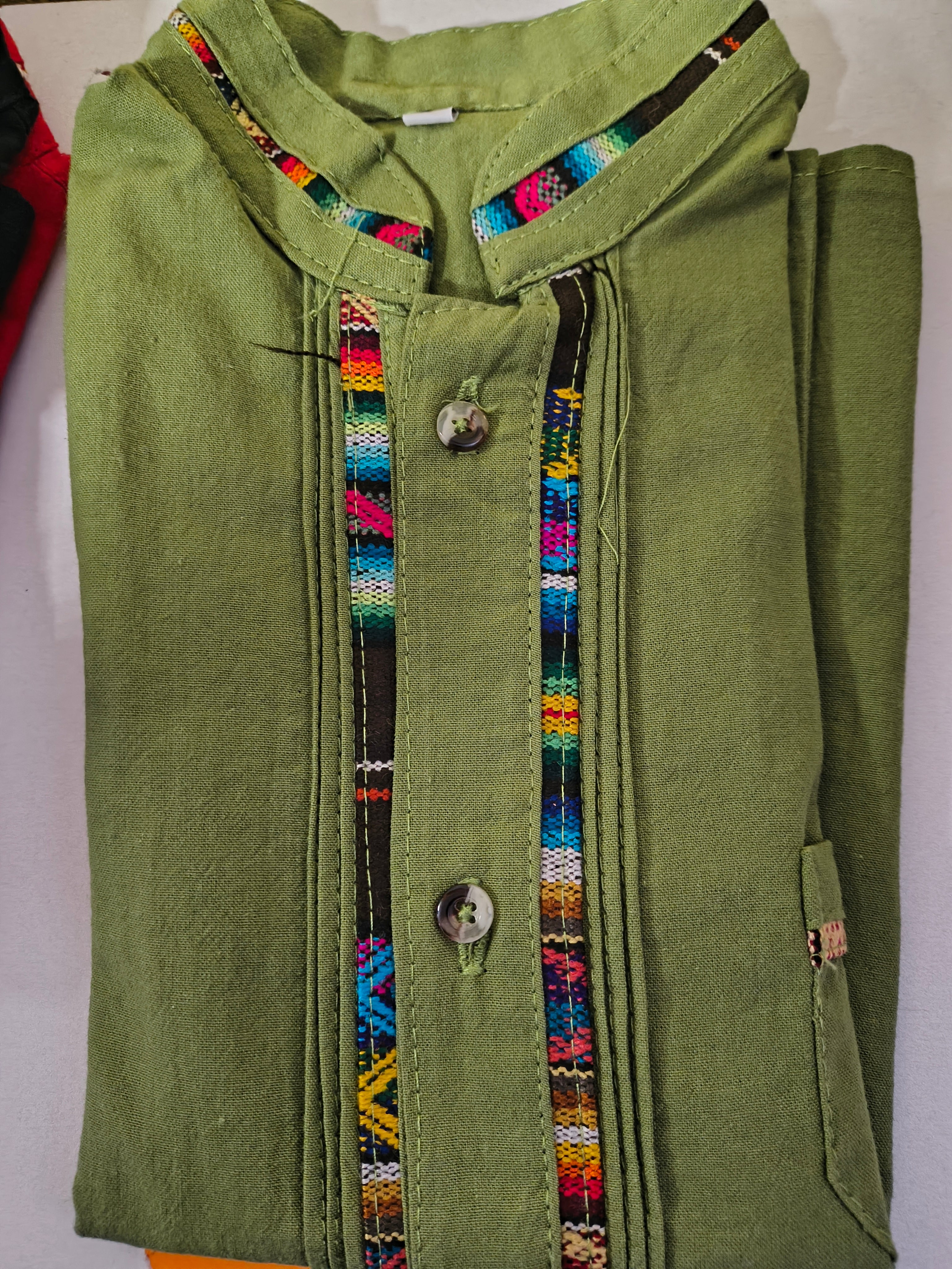 Camisa de manta para nino Artesanias Mexicanas