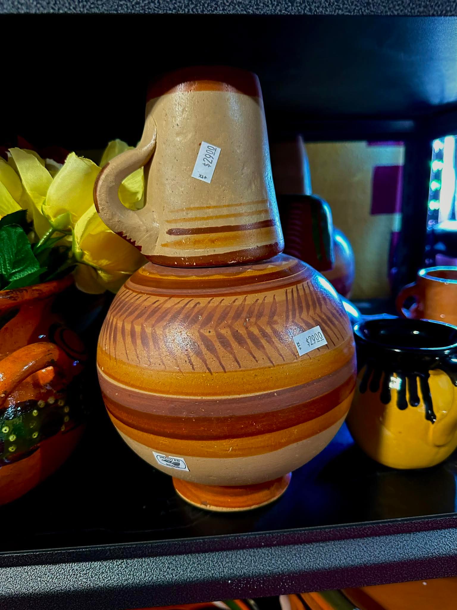 Cantarito de Barro para agua Artesanias Mexicanas