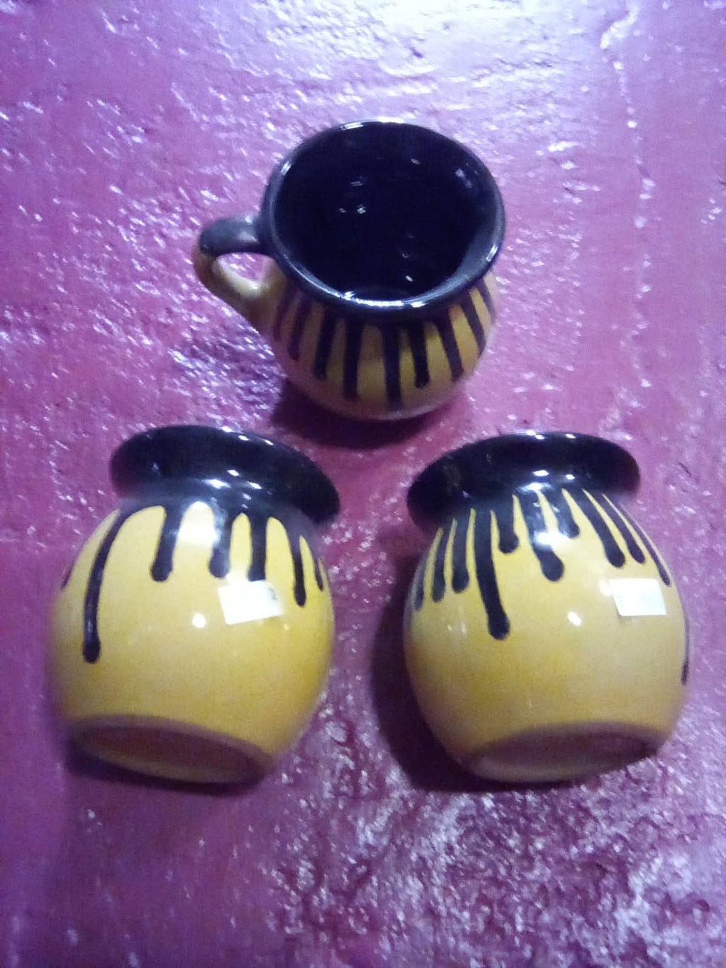 6 Tazas de barro decoracion artesanias mexicanas