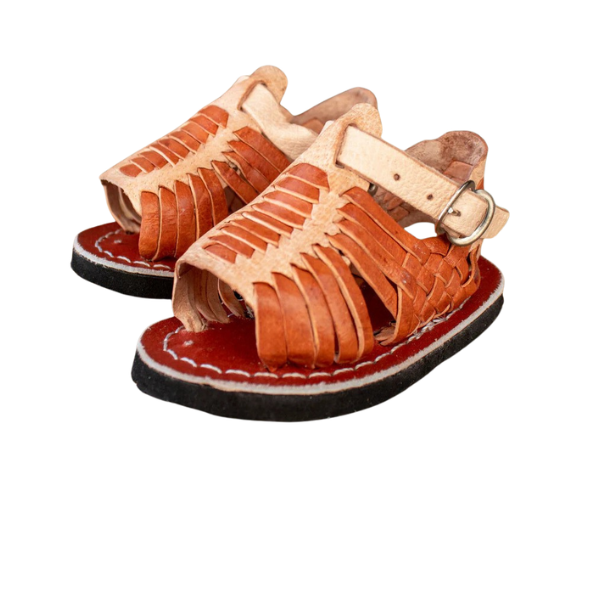 Traditional Mexican Huarache De Piel Leather - Baby, Toddlers, Youth