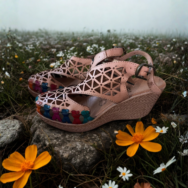 Handmade Mexican Leather Wedges/ Heels