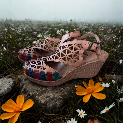 Handmade Mexican Leather Wedges/ Heels