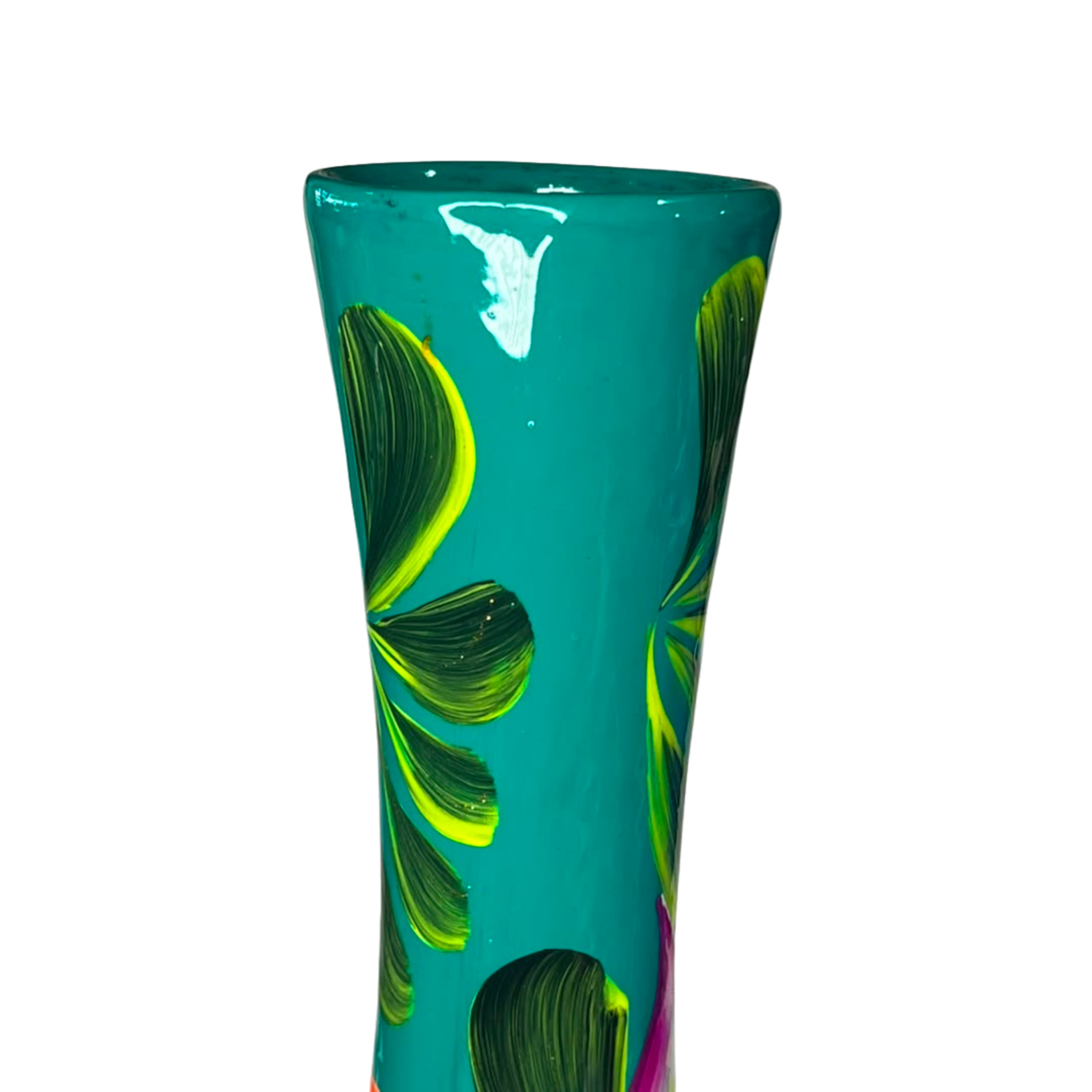 Mexican Clay Floral Vase - Florero de Barro Mexicano - Multi-Color Decoration for home and party