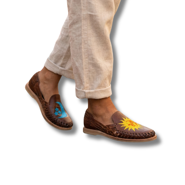 Women's Leather Huaraches Brown Sol & Luna Handmade
