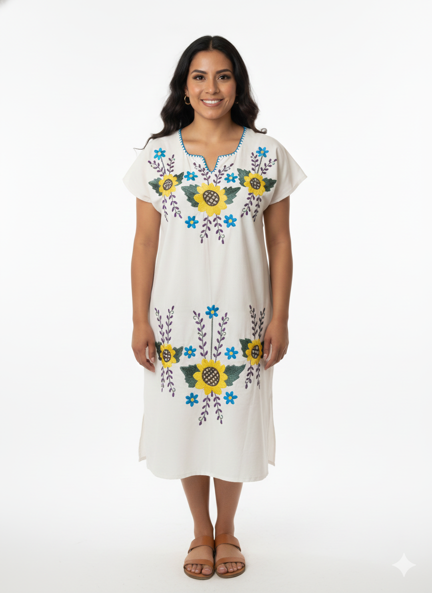 Mexican dress white (medium)